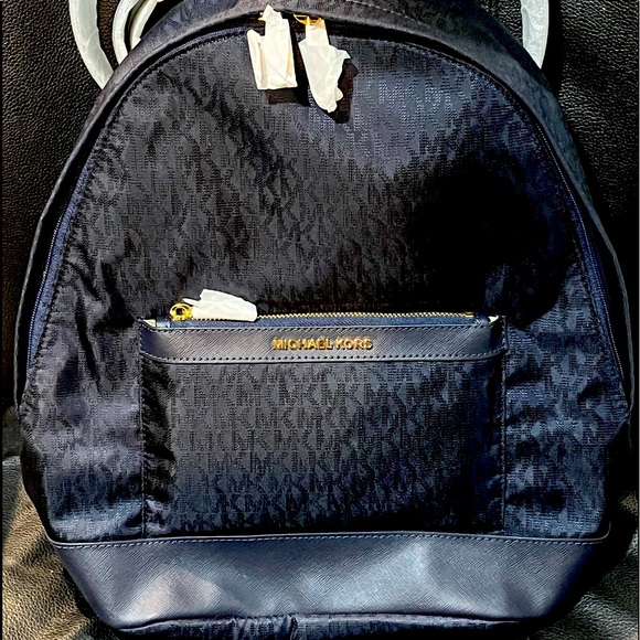 Michael Kors Morgan Backpack Blue NWT - Picture 1 of 7